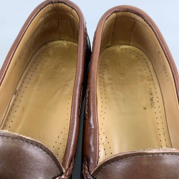 Allen Edmonds Woodstock Loafer Kiltie Moc Toe Slip On Brown Leather Men 9 E Wide - Picture 5 of 14